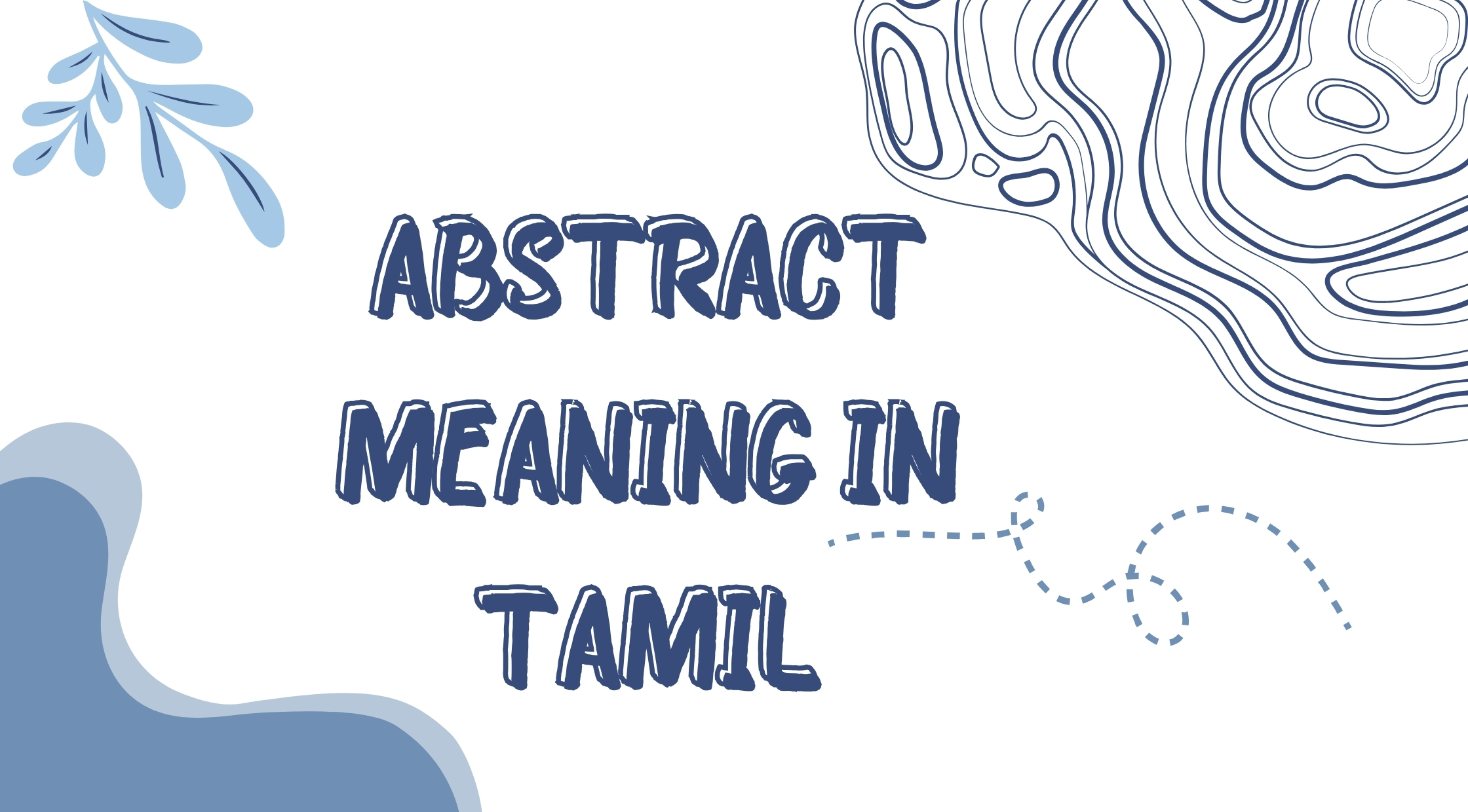 Abstract Meaning in Tamil